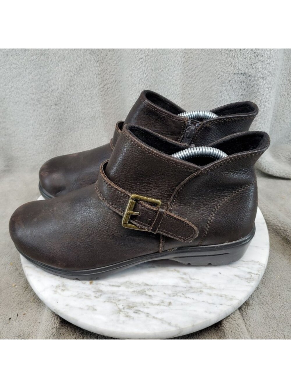 Skechers Shoes Womens Size 8.5 Brown Leather Metronome Ankle Boots *Read*